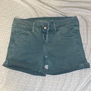 American Eagle light blue/green jean shorts